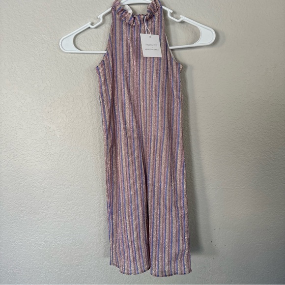 Janie&Jack X Rachel Zoe Stripe Sparkle Jumpsuit 2T - Picture 4 of 8